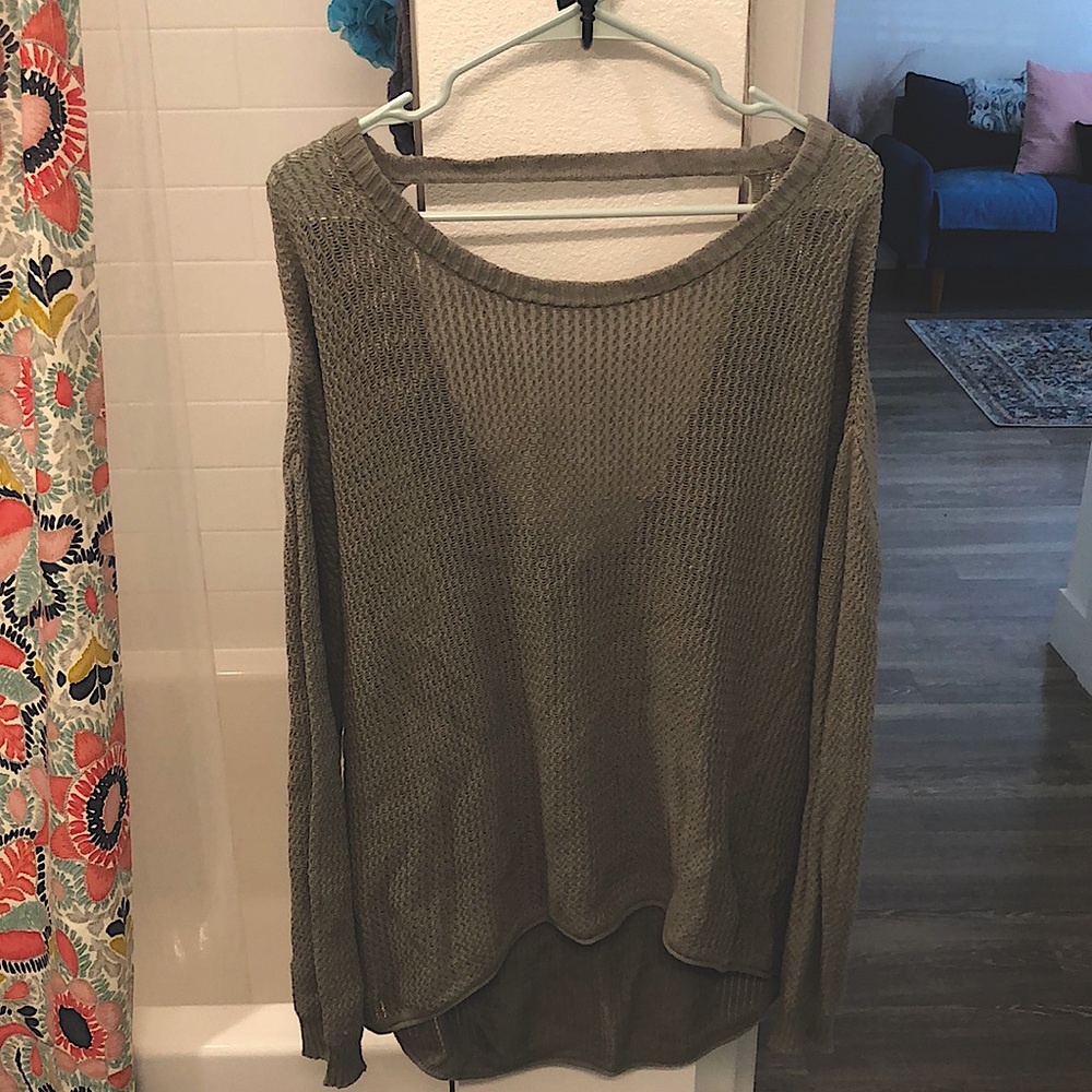 Green high-low top